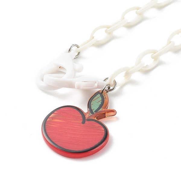 PandaHall Transparent Acrylic Pendants Necklaces, with Opaque Acrylic Cable Chains, Apple, White, 21.25 inch(54cm) Acrylic White
PandaHall Transparent Acrylic Pendants Necklaces, with Opaque Acrylic Cable Chains, Apple, White, 21.25 inch(54cm) Acrylic White