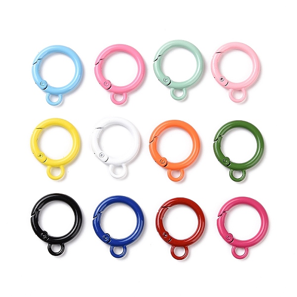 PandaHall Spray Painted Alloy Spring Gate Rings, Rings, Mixed Color, 31x25x4mm, Hole: 4.8mm, inner diameter: 18mm Alloy Multicolor
PandaHall Spray Painted Alloy Spring Gate Rings, Rings, Mixed Color, 31x25x4mm, Hole: 4.8mm, inner diameter: 18mm Alloy Multicolor