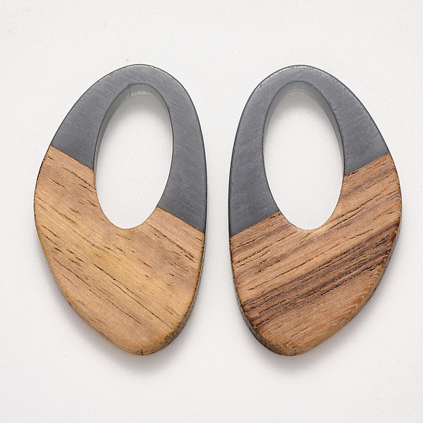 PandaHall Transparent Resin & Walnut Wood Pendants, Waxed, Gray, 39x23x3~4mm, Hole: 20x10mm Resin+Wood Others Gray
PandaHall Transparent Resin & Walnut Wood Pendants, Waxed, Gray, 39x23x3~4mm, Hole: 20x10mm Resin+Wood Others Gray