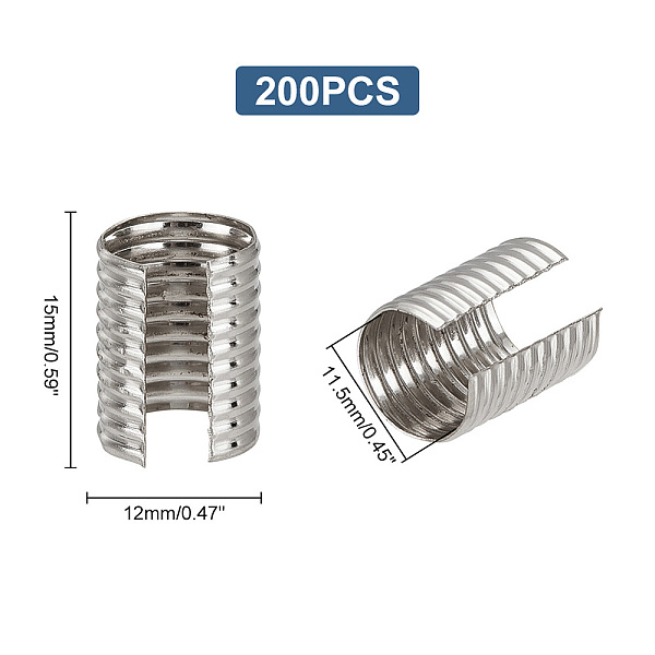 PandaHall AHADERMAKER 200Pcs Iron Folding Crimp Ends, Column, Platinum, 15x12mm, Inner Diameter: 11.5mm Iron
PandaHall AHADERMAKER 200Pcs Iron Folding Crimp Ends, Column, Platinum, 15x12mm, Inner Diameter: 11.5mm Iron