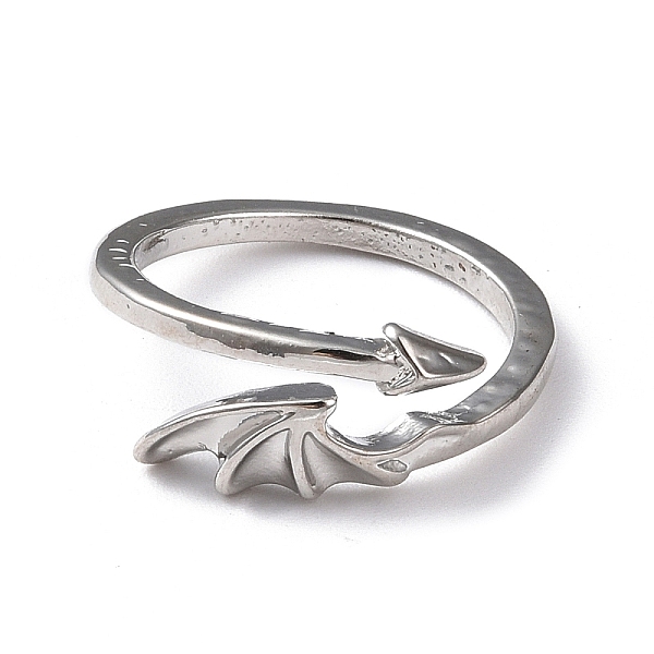 PandaHall Alloy Wing Open Cuff Ring for Women, Antique Silver, Wide: 1.5~9.5mm, US Size 8 1/2(18.5mm) Alloy
PandaHall Alloy Wing Open Cuff Ring for Women, Antique Silver, Wide: 1.5~9.5mm, US Size 8 1/2(18.5mm) Alloy