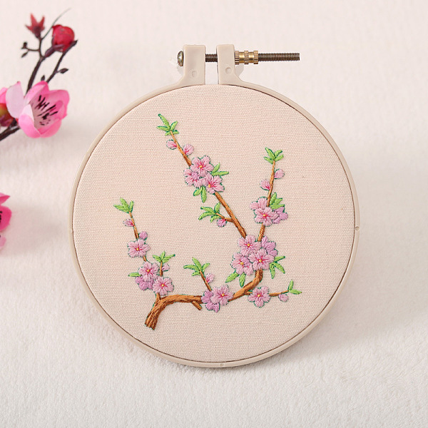 PandaHall DIY Flower Pattern Embroidery Kits, Including Printed Cotton Fabric, Embroidery Thread & Needles, Peach Blossom Pattern, 120mm...
PandaHall DIY Flower Pattern Embroidery Kits, Including Printed Cotton Fabric, Embroidery Thread & Needles, Peach Blossom Pattern, 120mm...