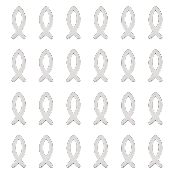 PandaHall Unicraftale 24Pcs 304 Stainless Steel Charms, Jesus Fish Charms, Stainless Steel Color, 11x4.5x1mm, Hole: 2x5mm 304 Stainless...
PandaHall Unicraftale 24Pcs 304 Stainless Steel Charms, Jesus Fish Charms, Stainless Steel Color, 11x4.5x1mm, Hole: 2x5mm 304 Stainless...