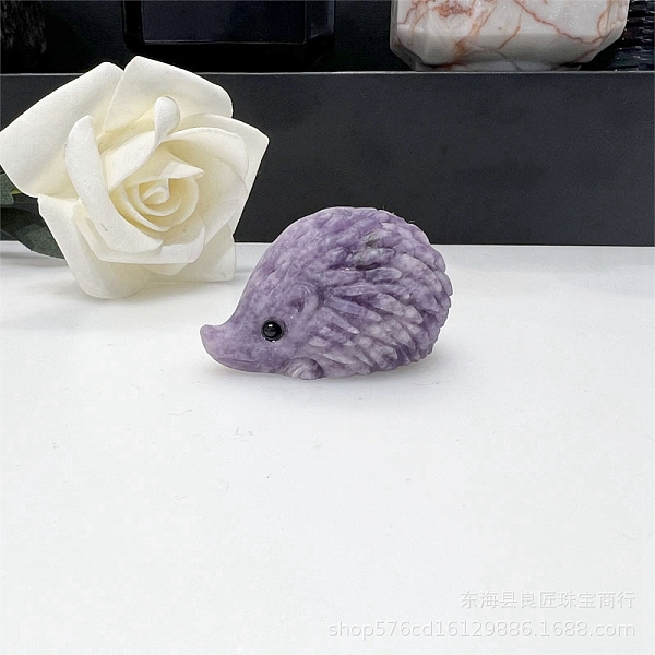 PandaHall Natural Lepidolite Carved Healing Hedgehog Figurines, Reiki Energy Stone Display Decorations, 50mm Lepidolite Hedgehog
PandaHall Natural Lepidolite Carved Healing Hedgehog Figurines, Reiki Energy Stone Display Decorations, 50mm Lepidolite Hedgehog