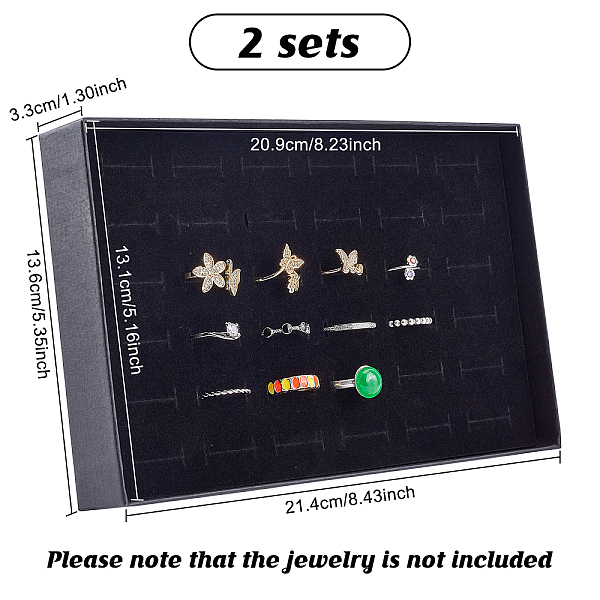 PandaHall Cardboard Ring Presentation Boxes, with Clear PVC Window and Sponge, Rectangle, Black, 21.4x13.6x3.3cm Paper Black
PandaHall Cardboard Ring Presentation Boxes, with Clear PVC Window and Sponge, Rectangle, Black, 21.4x13.6x3.3cm Paper Black