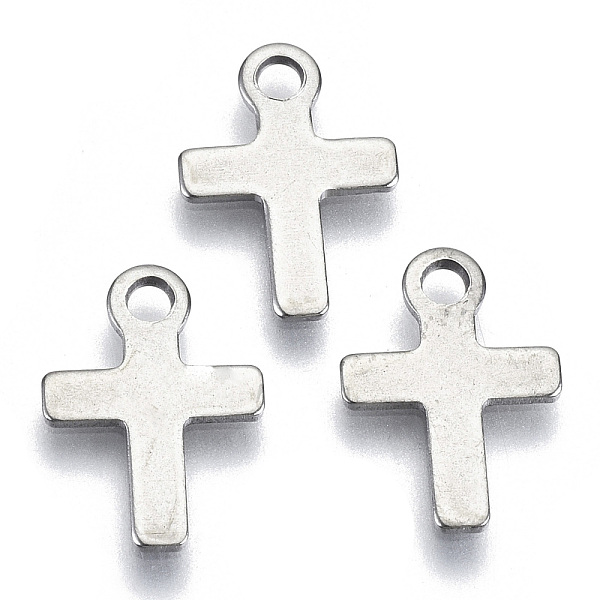 PandaHall 201 Stainless Steel Tiny Cross Charms, Laser Cut, Stainless Steel Color, 14x10x0.8mm, Hole: 1.8mm 201 Stainless Steel Cross
PandaHall 201 Stainless Steel Tiny Cross Charms, Laser Cut, Stainless Steel Color, 14x10x0.8mm, Hole: 1.8mm 201 Stainless Steel Cross