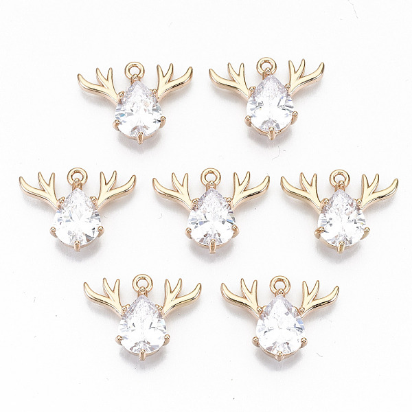 PandaHall Brass Glass Rhinestone Pendants, Long-Lasting Plated, Cadmium Free & Lead Free, Christmas Reindeer/Stag, for Christmas, Light Gold..., Clear
PandaHall Brass Glass Rhinestone Pendants, Long-Lasting Plated, Cadmium Free & Lead Free, Christmas Reindeer/Stag, for Christmas, Light Gold..., Clear