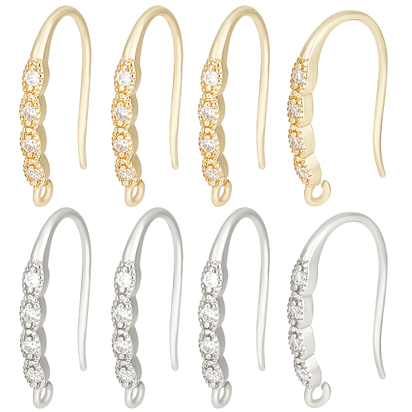 PandaHall Beebeecraft 16Pcs 2 Colors Brass Micro Pave Clear Cubic Zirconia Earring Hooks, with Horizontal Loops, Mixed Color, 16.5x2.2mm...
PandaHall Beebeecraft 16Pcs 2 Colors Brass Micro Pave Clear Cubic Zirconia Earring Hooks, with Horizontal Loops, Mixed Color, 16.5x2.2mm...