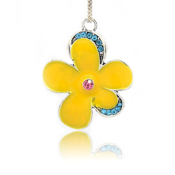 PandaHall Antique Silver Plated Enamel Flower Pendants, with Rhinestones, Gold, 50x39x7mm, Hole: 4mm Alloy Rhinestone+Enamel Flower Gold
PandaHall Antique Silver Plated Enamel Flower Pendants, with Rhinestones, Gold, 50x39x7mm, Hole: 4mm Alloy Rhinestone+Enamel Flower Gold