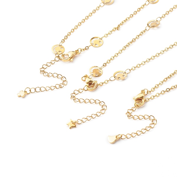 PandaHall 304 Stainless Steel Link Chains Necklace, Smile, Golden, 17.91 inch(455mm) 304 Stainless Steel
PandaHall 304 Stainless Steel Link Chains Necklace, Smile, Golden, 17.91 inch(455mm) 304 Stainless Steel