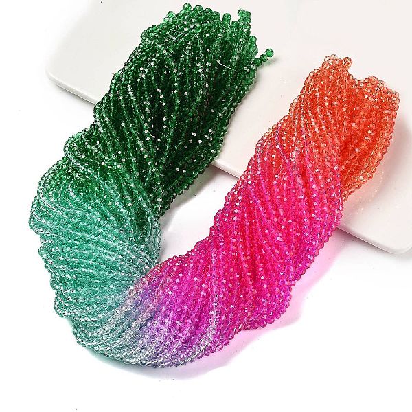 PandaHall Transparent Painted Glass Beads Strands, Faceted, Rondelle, Colorful, 3.7x3.2mm, Hole: 0.7mm, about 105pcs/strand, 13.39''(34cm)...
PandaHall Transparent Painted Glass Beads Strands, Faceted, Rondelle, Colorful, 3.7x3.2mm, Hole: 0.7mm, about 105pcs/strand, 13.39''(34cm)...