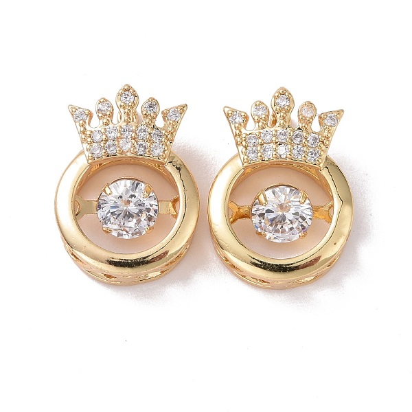PandaHall Brass Micro Pave Clear Cubic Zirconia Charms, Cadmium Free & Lead Free, Flat Round with Crown, Golden, 14.5x10.5x4.5mm, Hole...
PandaHall Brass Micro Pave Clear Cubic Zirconia Charms, Cadmium Free & Lead Free, Flat Round with Crown, Golden, 14.5x10.5x4.5mm, Hole...