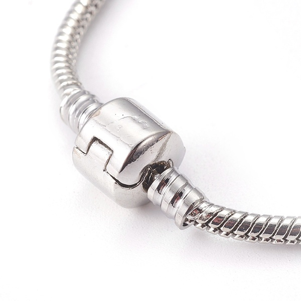 PandaHall Brass European Style Bracelets for DIY Making, Platinum, 170mm, 3mm Brass
PandaHall Brass European Style Bracelets for DIY Making, Platinum, 170mm, 3mm Brass