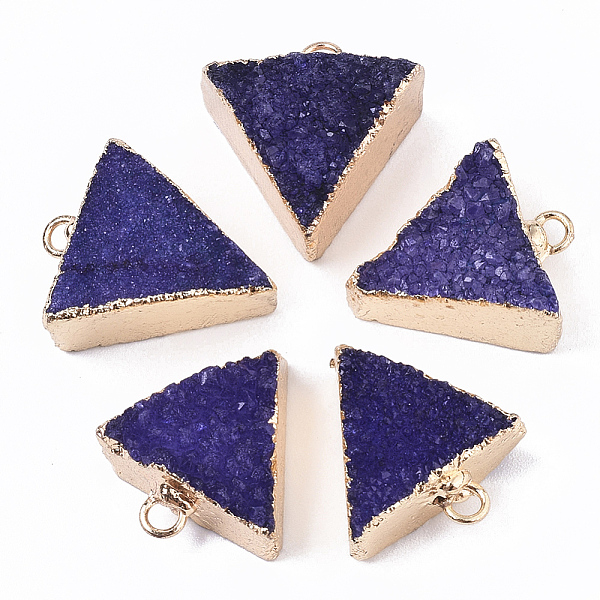 PandaHall Edge Golden Plated Druzy Quartz Pendants, with Iron Loop, Dyed, Triangle, Indigo, 19.5~23x17~20x7~11.5mm, Hole: 1.5mm Quartz..., Purple
PandaHall Edge Golden Plated Druzy Quartz Pendants, with Iron Loop, Dyed, Triangle, Indigo, 19.5~23x17~20x7~11.5mm, Hole: 1.5mm Quartz..., Purple