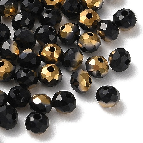 PandaHall Transparent Electroplate Glass Beads, Half Golden Plated, Faceted, Rondelle, Black, 4.3x3.7mm, Hole: 1mm, 500pcs/bag Glass...
PandaHall Transparent Electroplate Glass Beads, Half Golden Plated, Faceted, Rondelle, Black, 4.3x3.7mm, Hole: 1mm, 500pcs/bag Glass...