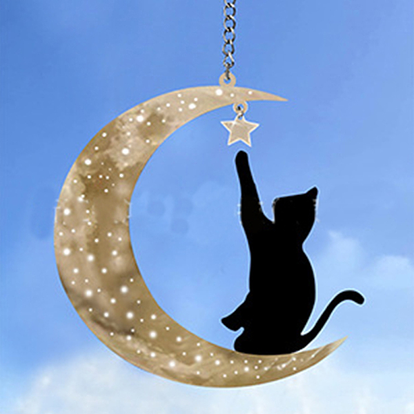 PandaHall Acrylic Moon and Angel Cat Pendant Decoration, with Chain, for Home Wall Window Decoration Accessories, Black, 160mm Acrylic Moon...
PandaHall Acrylic Moon and Angel Cat Pendant Decoration, with Chain, for Home Wall Window Decoration Accessories, Black, 160mm Acrylic Moon...