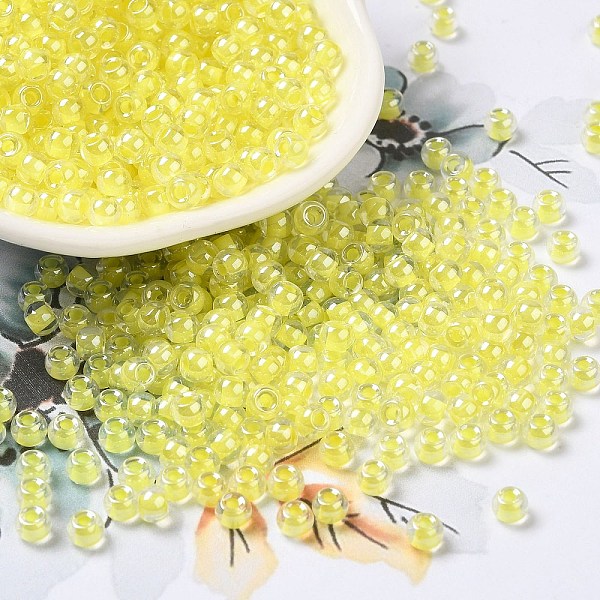 PandaHall Glass Seed Beads, Inside Colours Lustered, Round, Yellow, 4x3mm, Hole: 1.4mm, about 7650pcs/pound Glass Yellow
PandaHall Glass Seed Beads, Inside Colours Lustered, Round, Yellow, 4x3mm, Hole: 1.4mm, about 7650pcs/pound Glass Yellow