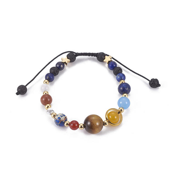 PandaHall Natural Mixed Stone Braided Beads Bracelets, with Brass Findings and Nylon Cord, Universe Galaxy The Nine Planets Guardian Star...
PandaHall Natural Mixed Stone Braided Beads Bracelets, with Brass Findings and Nylon Cord, Universe Galaxy The Nine Planets Guardian Star...