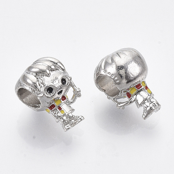 PandaHall Alloy Enamel European Beads, with Large Hole Beads, Boy, Platinum, Colorful, 14x10x10mm, Hole: 5mm Alloy+Enamel Human
PandaHall Alloy Enamel European Beads, with Large Hole Beads, Boy, Platinum, Colorful, 14x10x10mm, Hole: 5mm Alloy+Enamel Human