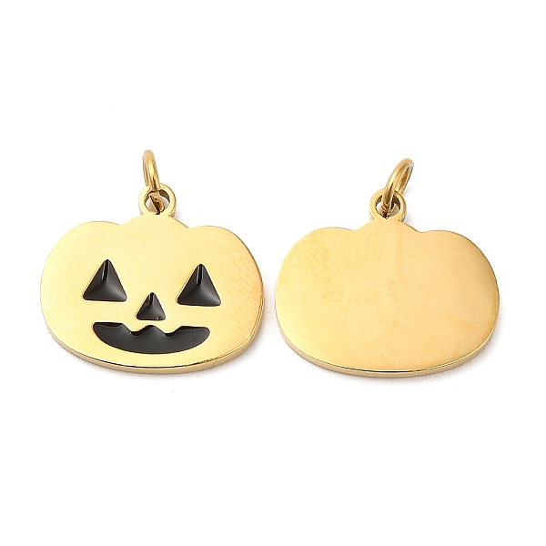 PandaHall Halloween Ion Plating(IP) 304 Stainless Steel Charms, with Enamel and Jump Ring, Golden, Pumpkin Charm, Black, 12x14x1.5mm, Hole...
PandaHall Halloween Ion Plating(IP) 304 Stainless Steel Charms, with Enamel and Jump Ring, Golden, Pumpkin Charm, Black, 12x14x1.5mm, Hole...