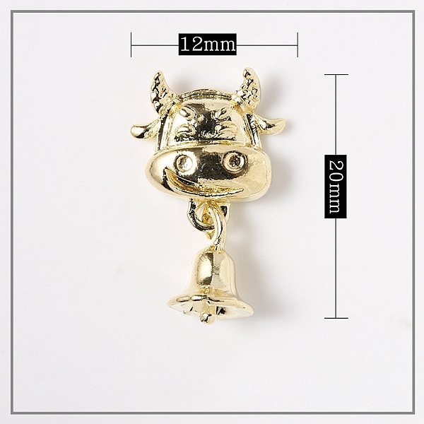 PandaHall Alloy Cabochons, Nail Art Decoration Accessories, Cow & Bell Shape, Light Gold, 20x12x4mm Alloy Other Animal
PandaHall Alloy Cabochons, Nail Art Decoration Accessories, Cow & Bell Shape, Light Gold, 20x12x4mm Alloy Other Animal