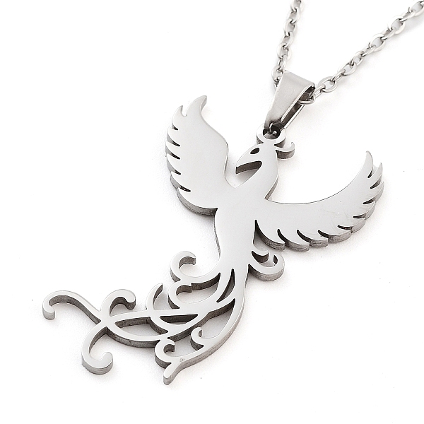 PandaHall 304 Stainless Steel Pendant Necklaces, Cable Chains, Phenix, Stainless Steel Color, 17.64 inch(44.8cm) 304 Stainless Steel Phenix
PandaHall 304 Stainless Steel Pendant Necklaces, Cable Chains, Phenix, Stainless Steel Color, 17.64 inch(44.8cm) 304 Stainless Steel Phenix
