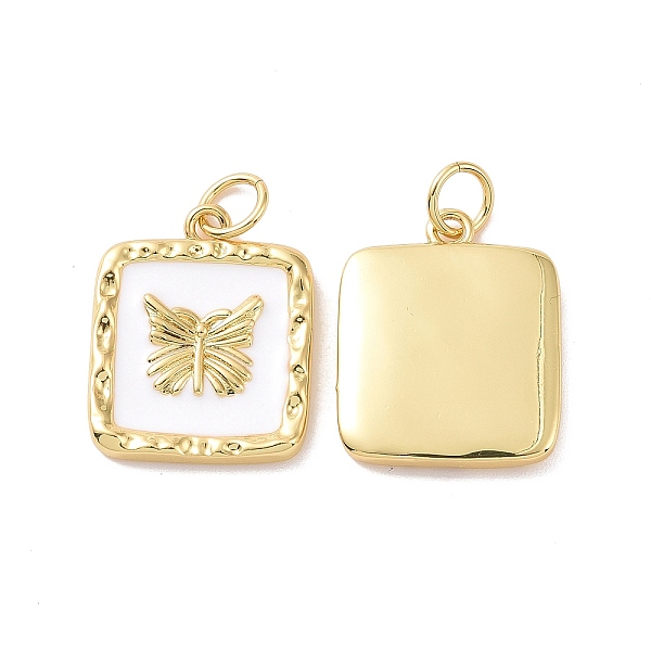 PandaHall Square with Butterfly Pattern Brass Enamel Pendants, with Jump Rings, Cadmium Free & Nickel Free & Lead Free, Real 18K Gold Plated..., White
PandaHall Square with Butterfly Pattern Brass Enamel Pendants, with Jump Rings, Cadmium Free & Nickel Free & Lead Free, Real 18K Gold Plated..., White