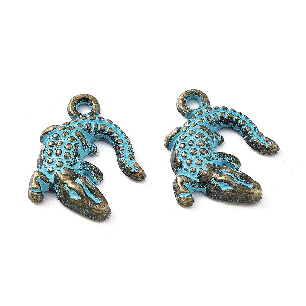 PandaHall Alloy Pendant, Antique Bronze & Blue Patina, Lizard, 17x14x3mm, Hole: 1.5mm Alloy Lizard
PandaHall Alloy Pendant, Antique Bronze & Blue Patina, Lizard, 17x14x3mm, Hole: 1.5mm Alloy Lizard