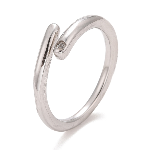 PandaHall 304 Stainless Steel Minimalist Open Cuff Ring with Clear Cubic Zirconia for Women, Stainless Steel Color, Inner Diameter...
PandaHall 304 Stainless Steel Minimalist Open Cuff Ring with Clear Cubic Zirconia for Women, Stainless Steel Color, Inner Diameter...