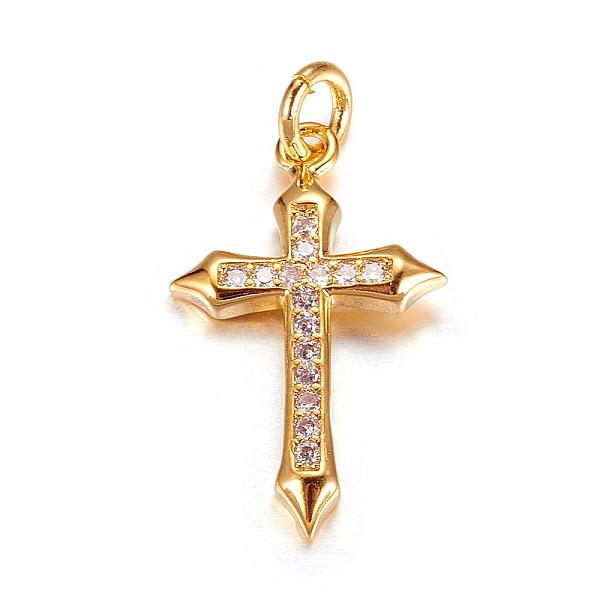 PandaHall Brass Micro Pave Cubic Zirconia Pendants, Cross, Golden, 21x13x2mm, Hole: 3mm Brass+Cubic Zirconia Cross
PandaHall Brass Micro Pave Cubic Zirconia Pendants, Cross, Golden, 21x13x2mm, Hole: 3mm Brass+Cubic Zirconia Cross