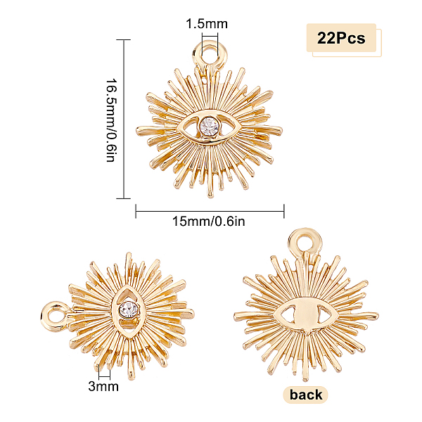PandaHall SUNNYCLUE 1 Box 22Pcs 18K Gold Plated Evil Eye Charms Bulk Rhinestone Evil Eye Charms Gold Plated Charms for Jewelry Making Alloy...
PandaHall SUNNYCLUE 1 Box 22Pcs 18K Gold Plated Evil Eye Charms Bulk Rhinestone Evil Eye Charms Gold Plated Charms for Jewelry Making Alloy...