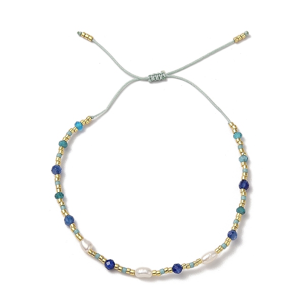 PandaHall Miyuki Seed Bead and Natural Kyanite Braided Bracelets, with Nylon Cord, Blue, Inner Diameter: 1-3/4~3 inch(4.5~7.6cm) Kyanite...
PandaHall Miyuki Seed Bead and Natural Kyanite Braided Bracelets, with Nylon Cord, Blue, Inner Diameter: 1-3/4~3 inch(4.5~7.6cm) Kyanite...