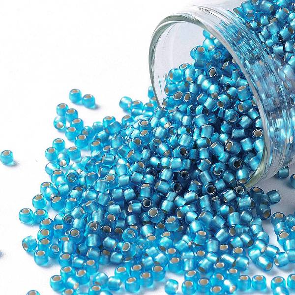 PandaHall TOHO Round Seed Beads, Japanese Seed Beads, (23BF) Silver Lined Frost Dark Aquamarine, 11/0, 2.2mm, Hole: 0.8mm, about 1110pcs/10g..., Cyan
PandaHall TOHO Round Seed Beads, Japanese Seed Beads, (23BF) Silver Lined Frost Dark Aquamarine, 11/0, 2.2mm, Hole: 0.8mm, about 1110pcs/10g..., Cyan