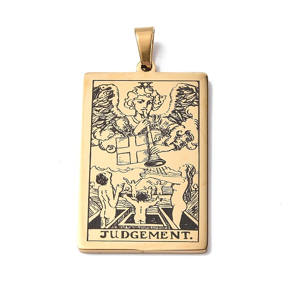 PandaHall 201 Stainless Steel Pendant, Golden, Rectangle with Tarot Pattern, Judgement XX, 40x24x1.5mm, Hole: 4x7mm 201 Stainless Steel...
PandaHall 201 Stainless Steel Pendant, Golden, Rectangle with Tarot Pattern, Judgement XX, 40x24x1.5mm, Hole: 4x7mm 201 Stainless Steel...