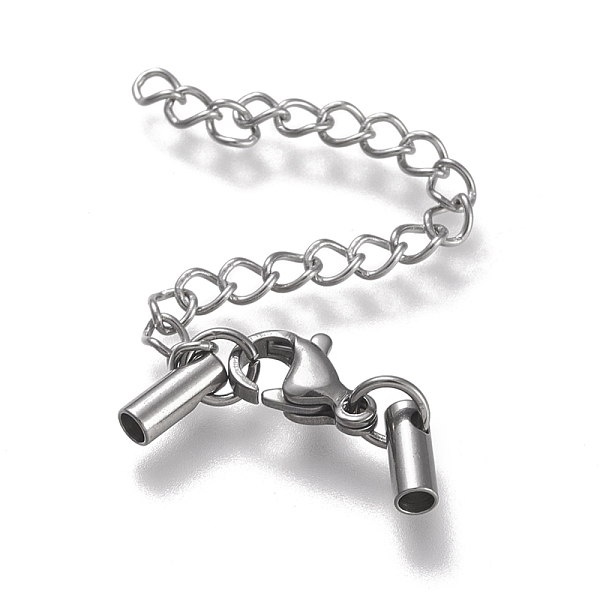 PandaHall 304 Stainless Steel Curb Chain Extender, with Cord Ends and Lobster Claw Clasps, Stainless Steel Color, Chain Extender: 52mm...
PandaHall 304 Stainless Steel Curb Chain Extender, with Cord Ends and Lobster Claw Clasps, Stainless Steel Color, Chain Extender: 52mm...