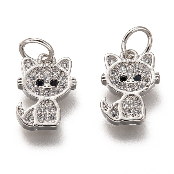 PandaHall Brass Micro Pave Clear Cubic Zirconia Charms, Long-Lasting Plated, with Jump Ring, Cat, Platinum, 11.5x8x2mm, Jump Ring: 5x1mm...
PandaHall Brass Micro Pave Clear Cubic Zirconia Charms, Long-Lasting Plated, with Jump Ring, Cat, Platinum, 11.5x8x2mm, Jump Ring: 5x1mm...