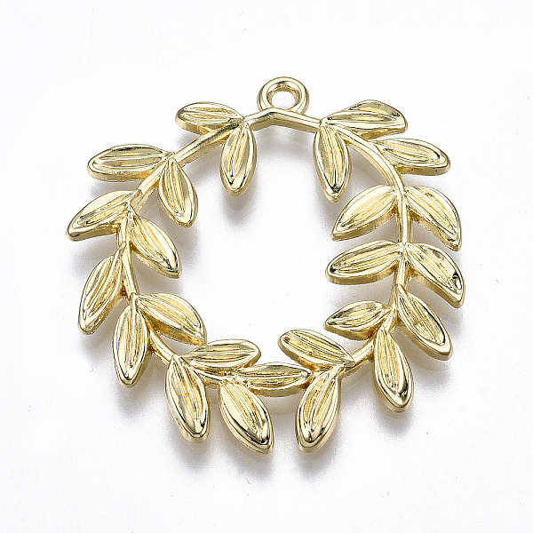 PandaHall Rack Plating Alloy Pendants, Cadmium Free & Lead Free, Olive Branch, Light Gold, 38.5x37.5x2mm, Hole: 2mm Alloy Leaf
PandaHall Rack Plating Alloy Pendants, Cadmium Free & Lead Free, Olive Branch, Light Gold, 38.5x37.5x2mm, Hole: 2mm Alloy Leaf