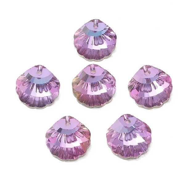 PandaHall Electroplate Glass Pendants, Back Plated, Faceted, Shell Charms, Plum, 16x16x7mm, Hole: 1.5mm Glass Shell Shape Purple
PandaHall Electroplate Glass Pendants, Back Plated, Faceted, Shell Charms, Plum, 16x16x7mm, Hole: 1.5mm Glass Shell Shape Purple