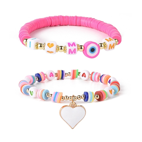 PandaHall Word I Love Mom Acrylic Beaded Bracelet Sets for Mother's Day, Alloy Enamel Heart Charm Bracelet & Polymer Clay Evil Eye Stretch..., Multicolor
PandaHall Word I Love Mom Acrylic Beaded Bracelet Sets for Mother's Day, Alloy Enamel Heart Charm Bracelet & Polymer Clay Evil Eye Stretch..., Multicolor