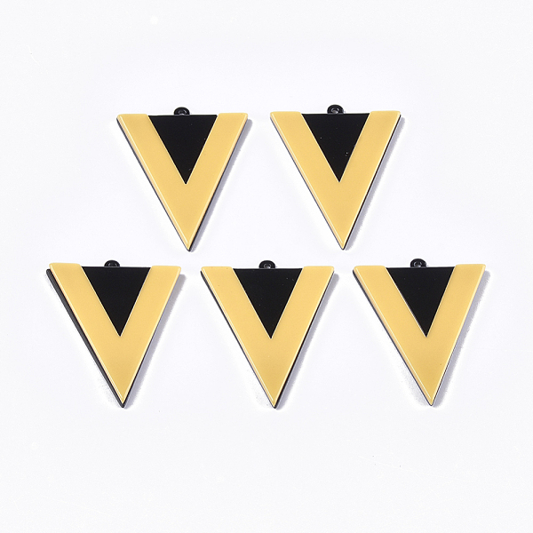 PandaHall Cellulose Acetate(Resin) Pendants, Triangle, Gold, 42x34x4mm, Hole: 1.5mm Cellulose Acetate Triangle Gold
PandaHall Cellulose Acetate(Resin) Pendants, Triangle, Gold, 42x34x4mm, Hole: 1.5mm Cellulose Acetate Triangle Gold