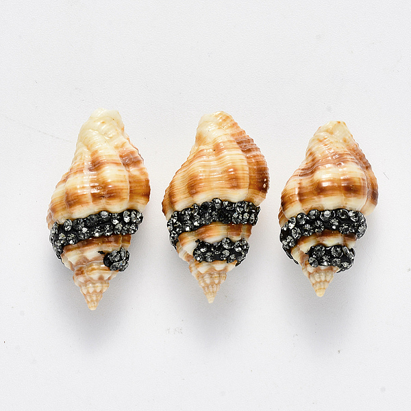 PandaHall Spiral Shell Beads, with Polymer Clay Rhinestones, No Hole/Undrilled, Black Diamond, PP11(1.7~1.8mm), 24~28x23~26x11~14mm Spiral..., Brown
PandaHall Spiral Shell Beads, with Polymer Clay Rhinestones, No Hole/Undrilled, Black Diamond, PP11(1.7~1.8mm), 24~28x23~26x11~14mm Spiral..., Brown