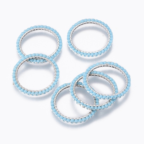 PandaHall MIYUKI & TOHO Handmade Japanese Seed Beads, with 304 Stainless Steel Link Rings, Loom Pattern, Ring, Silver, Light Sky Blue...
PandaHall MIYUKI & TOHO Handmade Japanese Seed Beads, with 304 Stainless Steel Link Rings, Loom Pattern, Ring, Silver, Light Sky Blue...