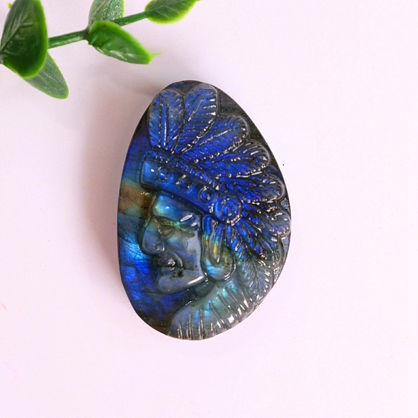 PandaHall Natural Labradorite Carved Healing Figurines, Reiki Energy Stone Display Decorations, Human, 40x27mm Labradorite Human
PandaHall Natural Labradorite Carved Healing Figurines, Reiki Energy Stone Display Decorations, Human, 40x27mm Labradorite Human