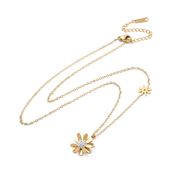 PandaHall Crystal Rhinestone Flower Pendant Necklace, Ion Plating(IP) 304 Stainless Steel Jewelry for Women, Golden, 17.91 inch(45.5cm)..., Clear
PandaHall Crystal Rhinestone Flower Pendant Necklace, Ion Plating(IP) 304 Stainless Steel Jewelry for Women, Golden, 17.91 inch(45.5cm)..., Clear