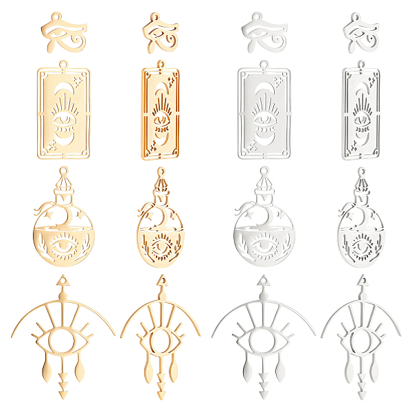 PandaHall DICOSMETIC 16Pcs 4 Styles Hollow Evil Eye Charm Golden Egyptian Eye of Horus Charm Rectangle and Bottle with Eye Charm Good Luck...
PandaHall DICOSMETIC 16Pcs 4 Styles Hollow Evil Eye Charm Golden Egyptian Eye of Horus Charm Rectangle and Bottle with Eye Charm Good Luck...