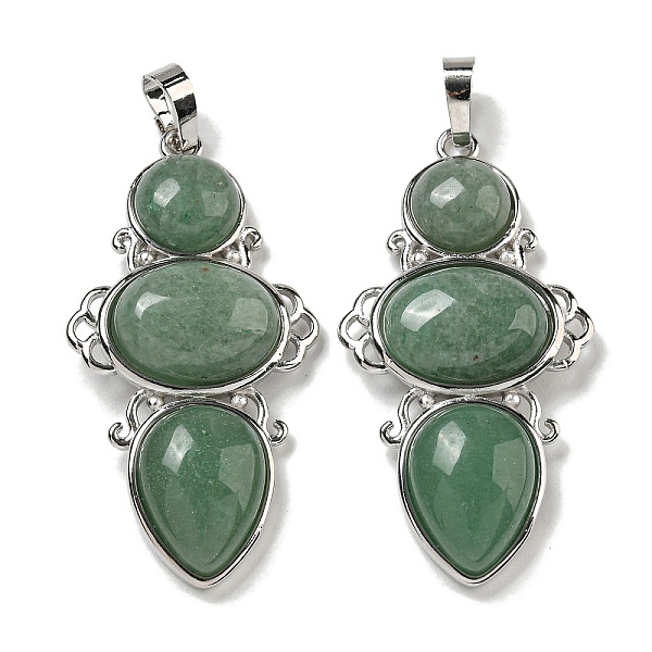 PandaHall Natural Green Aventurine Pendants, Rack Plating Brass Flower Charms, Cadmium Free & Lead Free, Platinum, 47x24x6.5mm, Hole...
PandaHall Natural Green Aventurine Pendants, Rack Plating Brass Flower Charms, Cadmium Free & Lead Free, Platinum, 47x24x6.5mm, Hole...
