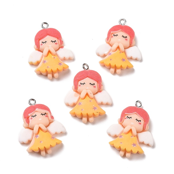 PandaHall Opaque Resin Pendants, with Platinum Tone Iron Loops, Fairy with Wing, Orange, 30.5x23.5x6.5mm, Hole: 2mm Resin Angel & Fairy...
PandaHall Opaque Resin Pendants, with Platinum Tone Iron Loops, Fairy with Wing, Orange, 30.5x23.5x6.5mm, Hole: 2mm Resin Angel & Fairy...