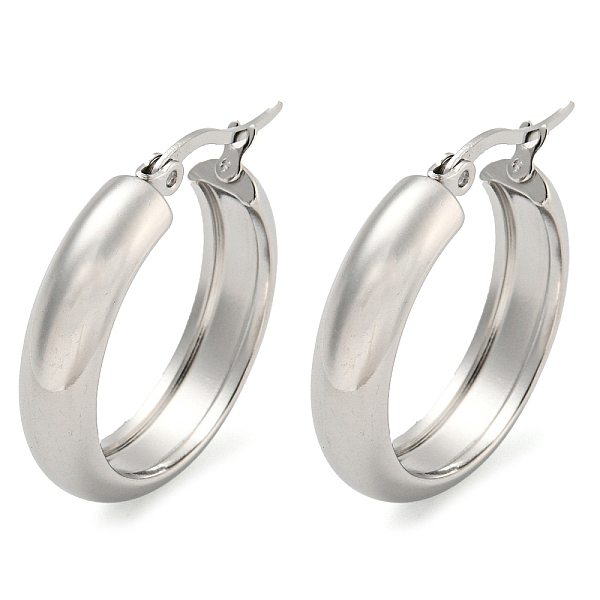 PandaHall 202 Stainless Steel Hoop Earrings, with 304 Stainless Steel Pins for Women, Stainless Steel Color, 26x6mm 202 Stainless Steel
PandaHall 202 Stainless Steel Hoop Earrings, with 304 Stainless Steel Pins for Women, Stainless Steel Color, 26x6mm 202 Stainless Steel