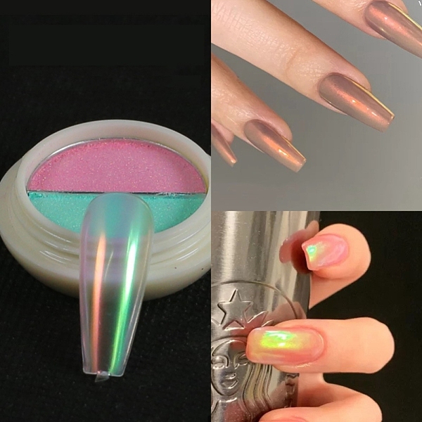PandaHall Solid State Two-Tone Color Nail Art Powder, Shinning Mirror Effect, with Sponge Brush, for DIY Nail Art Decorations Make Up..., Green
PandaHall Solid State Two-Tone Color Nail Art Powder, Shinning Mirror Effect, with Sponge Brush, for DIY Nail Art Decorations Make Up..., Green