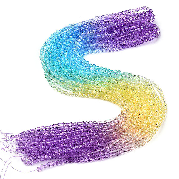 PandaHall Transparent Glass Beads Strands, Segmented Multi-color Beads, Faceted(32 Facets), Round, Dark Orchid, 4~4.5mm, Hole: 1mm, about...
PandaHall Transparent Glass Beads Strands, Segmented Multi-color Beads, Faceted(32 Facets), Round, Dark Orchid, 4~4.5mm, Hole: 1mm, about...